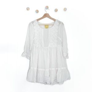 Anthropologie Maeve Embroidered Lace Dress Bermeja Tunic Boho Indie
